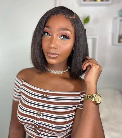 Peruvian Kinky Straight Lace Front Wig – 44 & 134 Frontal, Hair, Natural Texture, All Colors