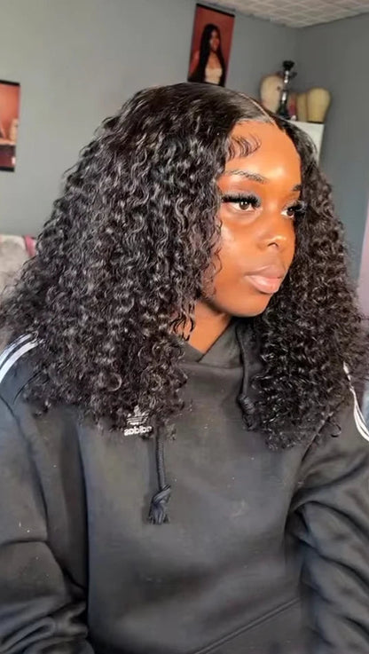 Short Curly Hair Wig – 4-16 Inches, Transparent Lace, 13x6 & 5x5 Frontal Options
