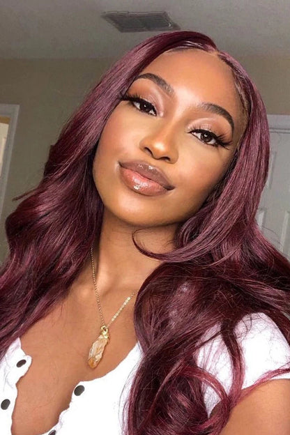 30-32 Inch Wavy Lace Front Wig – High-Temperature Fiber, Natural Style with Middle, Side & Free Parting Options
