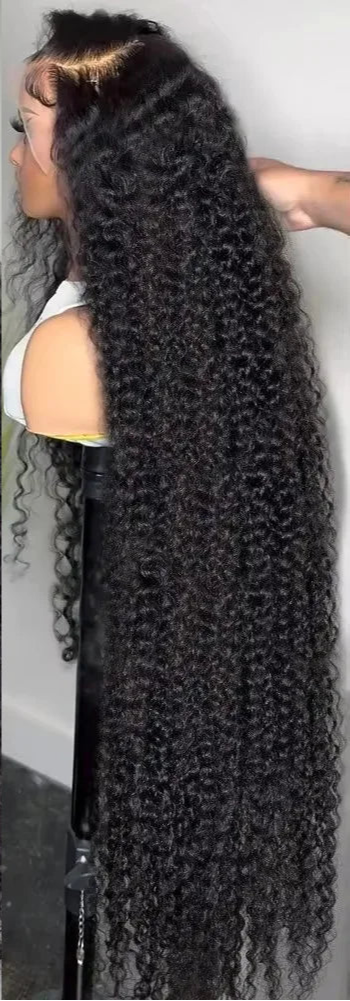 Long 26+ Inch Deep Wave Transparent Lace Frontal Wig – 100% Human Hair, Pre-Plucked, HD Lace