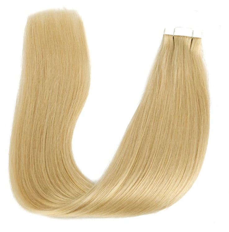 ZURIA Mini Tape-in Hair Extensions – Human Hair, Seamless, Invisible, Hypoallergenic (12-24 Inch)