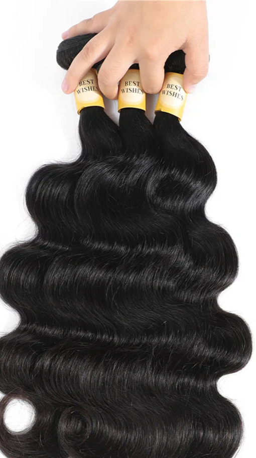 Premium Body Wave Human Hair Bundles – Machine Double Weft, Dyeable & Perm-Friendly