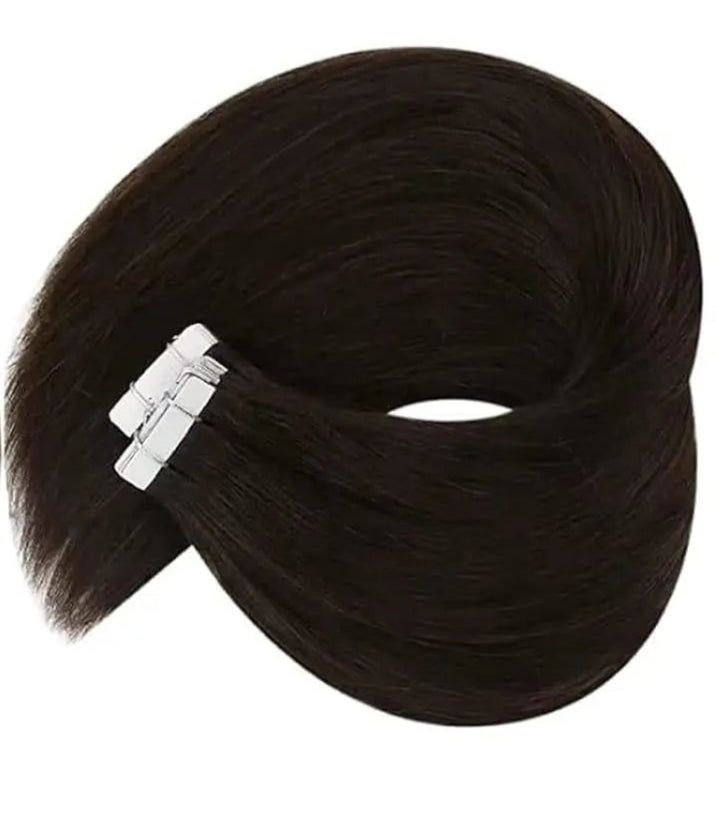 VeSunny Real Tape-In Hair Extensions | Seamless Skin Weft, Natural & Silky Straight, 12-24 Inch