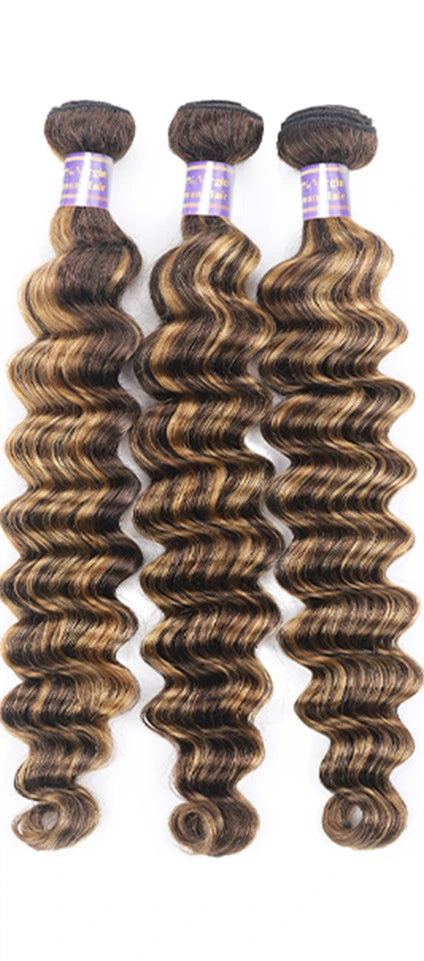 Premium Loose Deep Wave Human Hair Bundles – Ombre Colored, Natural, and Dye-Friendly