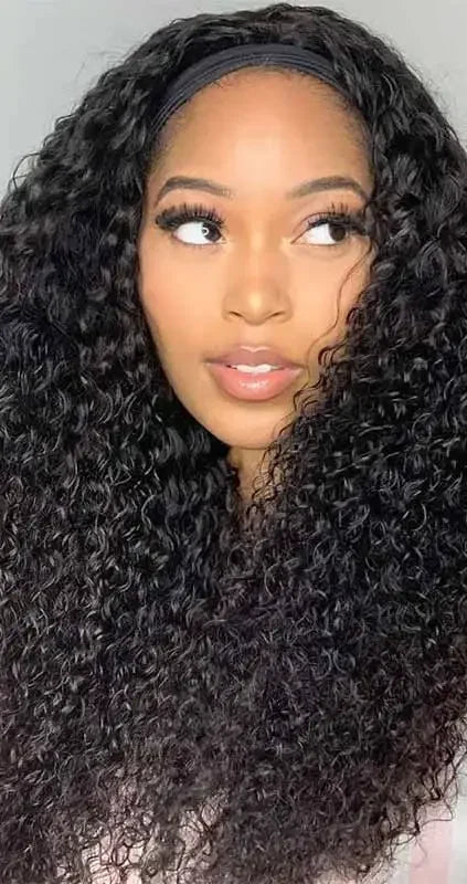 Jerry Curl Headband Wig – Human Hair, Glueless, Easy to Wear, Natural Look