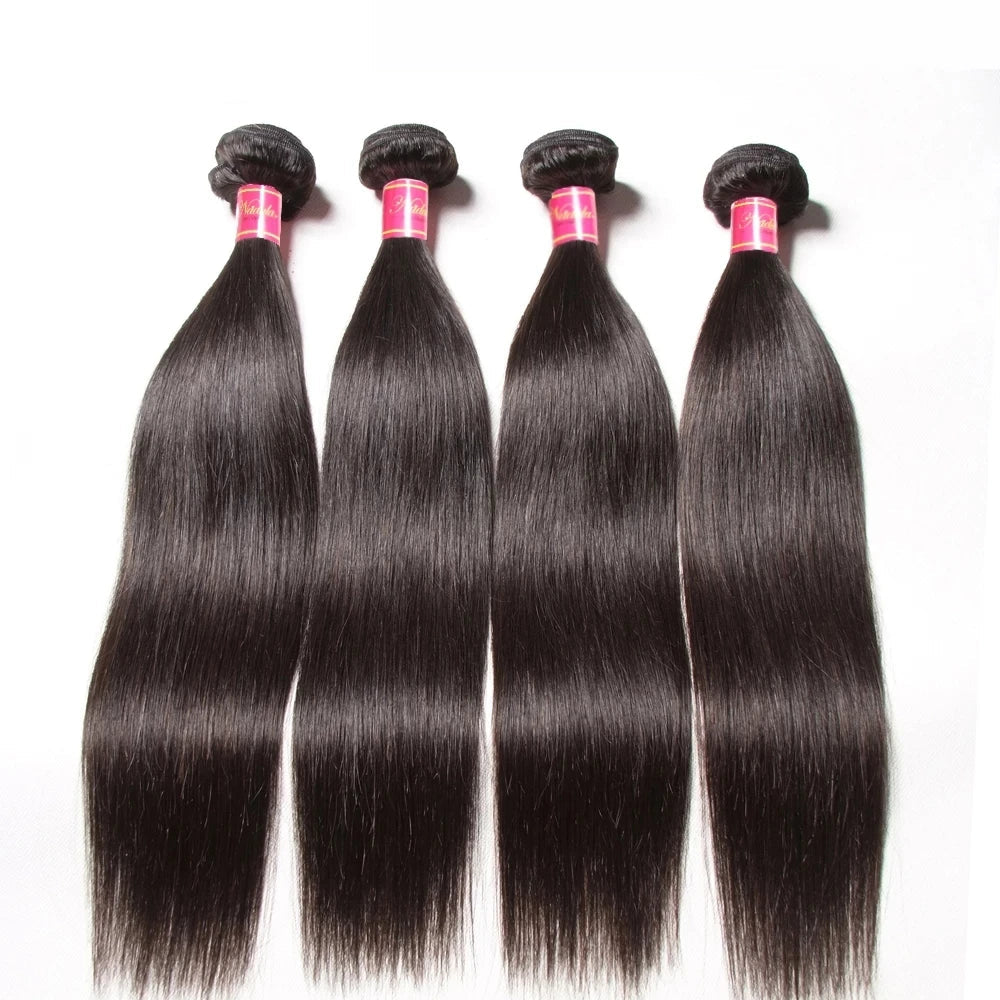 100% Malaysian Straight Human Hair Bundles – Smooth, Durable, and Perfect for Any Style