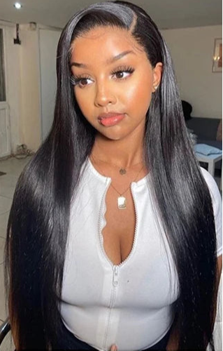 Younsolo Straight Virgin Hair Bundles – Human Hair Extensions, Natural Black, 8''-30''