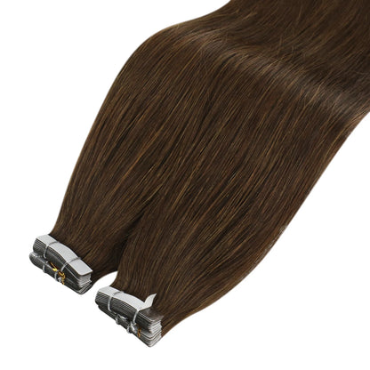 Vesunny Invisible Tape-In Human Hair Extensions | Natural Body Wave | 12-24 Inch Ombre & Highlight | 20pcs