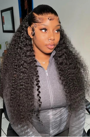 26+ Inch Deep Wave Human Hair Wig – 13x4, 13x6, 360 Lace Front & HD Lace Options