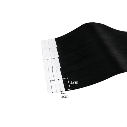 Moresoo Tape-In Hair Extensions | 100% Real Human Hair, Straight Texture, 12-24 Inch, Balayage & Highlight Colors