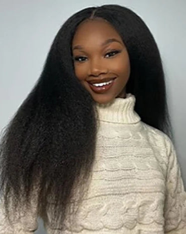 Kinky Straight Human Hair Weaving – Chemical-Free, Permable & Dark Color Dye-Friendly | Machine Double Weft