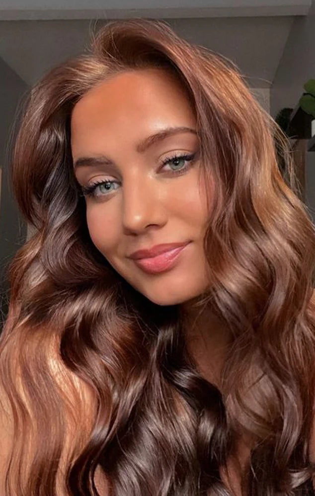 Natural Brown Ombre Loose Wave Synthetic Wig – Medium Long Heat-Resistant Daily Use Wig