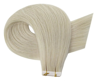 Virgin Human Hair Invisible Tape-In Extensions | 100% Real Hair, Lightweight & Reusable