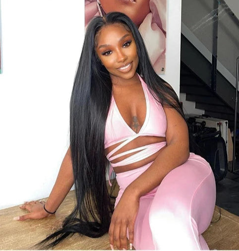 Straight Human Hair Weave Bundles - 8"-32" Length, Double Weft, No Shedding, Can Be Dyed & Permed