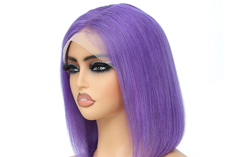 Straight Bob Lace Front Wig – 13x4 Frontal, HD Transparent Lace, Restyle & Curlable, 100% Human Hair