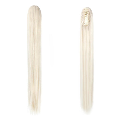 Kinky Straight Clip-In Hair Extension – High-Temperature Fiber, Pure Color, 140g