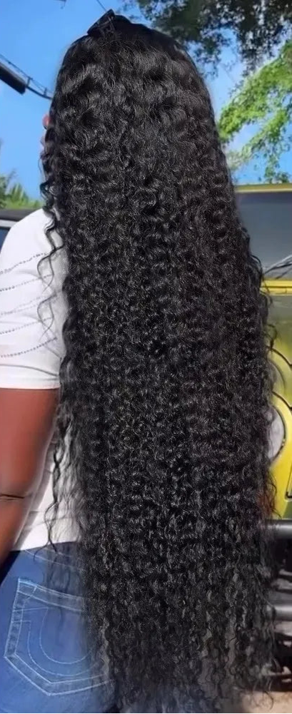 Deep Wave Hair Bundles - 100% Human Hair Extensions, Natural Color, Machine Double Weft