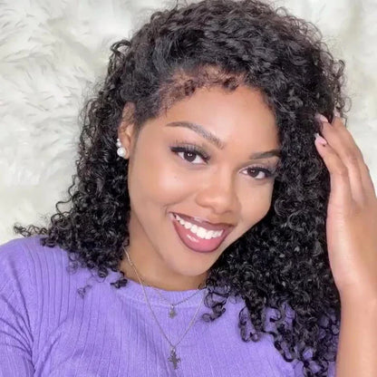Curly 13x4 Lace Front Bob Wig – Pre-Plucked Curly Bob Frontal with 4x4 Lace Closure