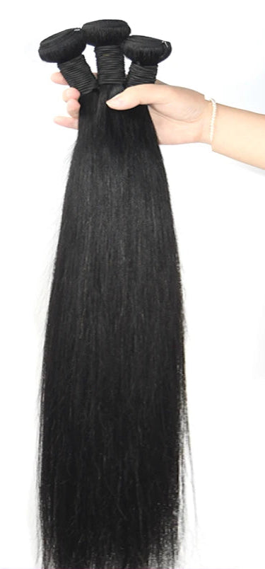 100% Raw Vietnamese Virgin Human Hair Bundles – Straight, 10-28 Inch, Double Drawn, Natural Black