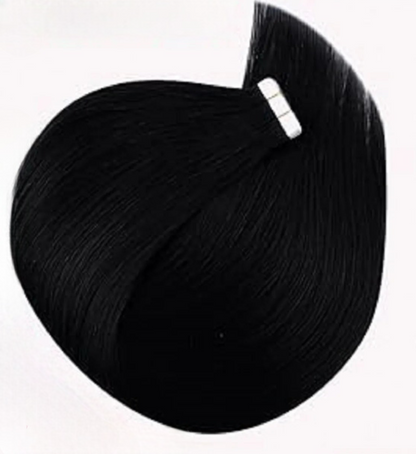 YoungSee 100% Human Hair Tape-in Extensions | Natural Straight | 12-24 Inch | Can Be Dyed Darker | Lightweight & Comfortable
