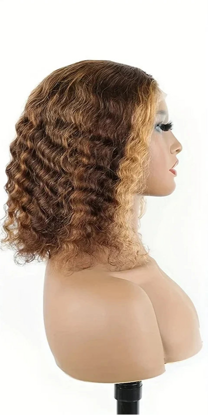 Loose Deep Wave Lace Front Wig – 100% Hair, Transparent Swiss Lace