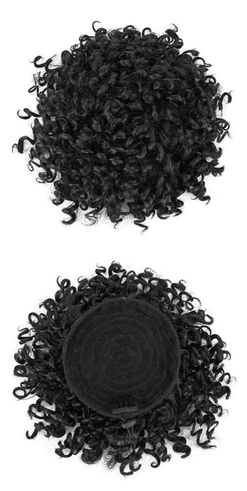 Curly Chignon Clip-In Bun – High-Quality Synthetic Fiber, 8-Inch, Tangle-Free, Available in Multiple Colors