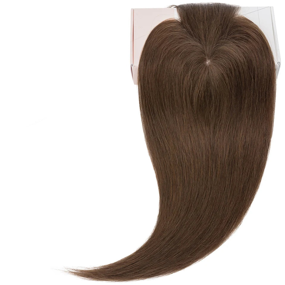 Lace Base Human Hair Toppers with Bangs – 10x12cm, Straight Texture, Natural Hairline