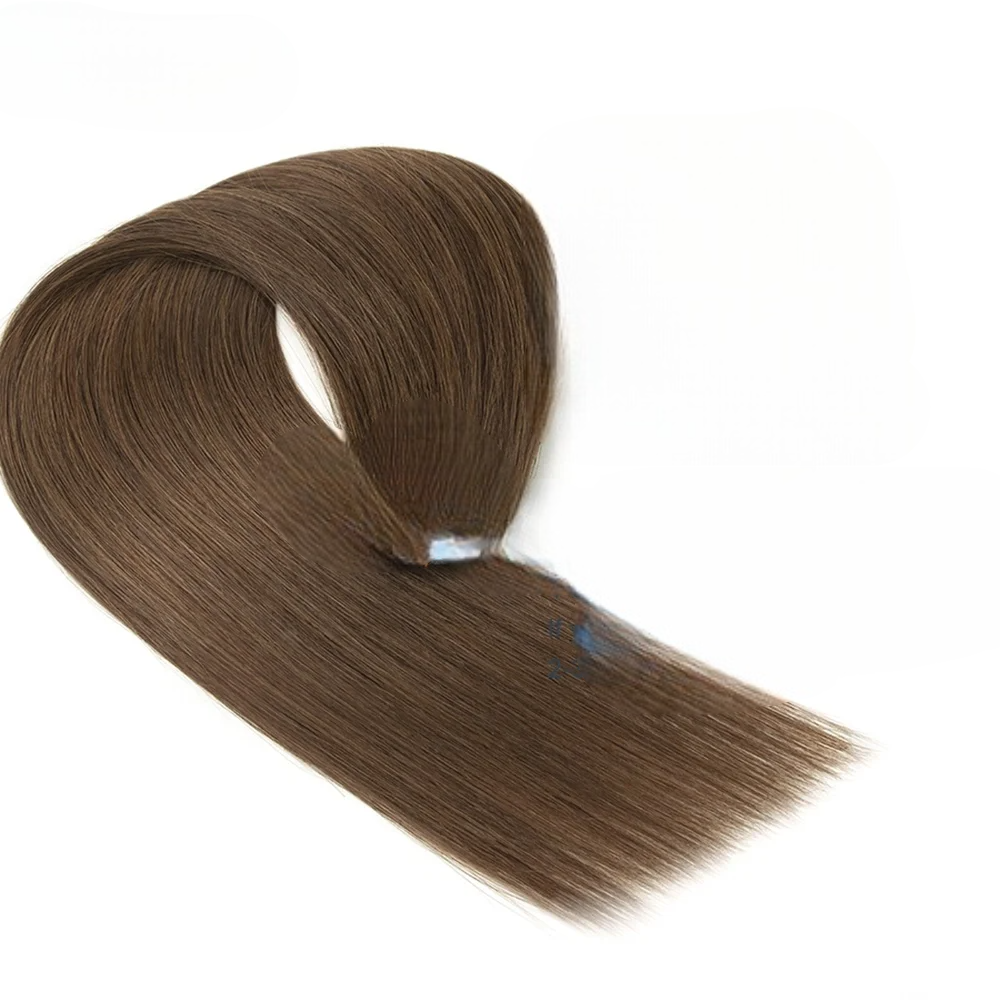 Isheeny Tape-In Human Hair Extensions - 12-24 Inch PU Skin Weft, 20 Pieces per Pack, 40-50g, Straight Texture