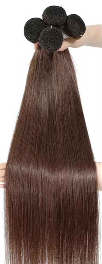 Brown Straight Hair Bundles with HD Lace Closure – Virgin Human Hair