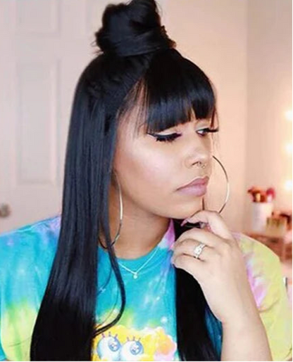 Straight Human Hair Wig – Premium Quality, Natural Look, Comfortable Fit