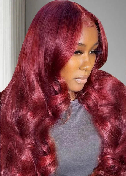 Body Wave Lace Front Wig – Transparent Swiss Lace, 100% Human Hair, Perfect for Darker Dyes