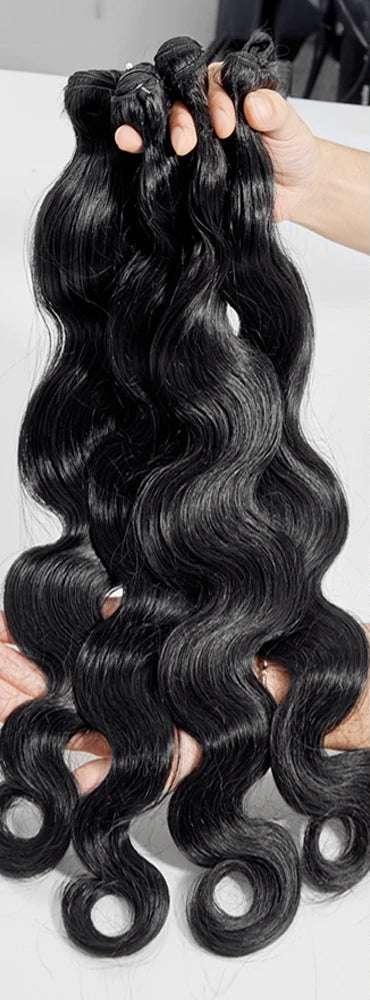 Peruvian Body Wave Human Hair Bundles - Virgin Hair, Double Weft, 100% Natural