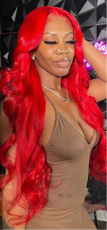 13x6 HD Lace Front Body Wave Wigs – 100% Peruvian Human Hair, Long & Colored Options