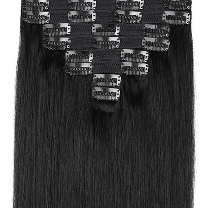 Premium Straight Human Hair Extensions – 100% Natural, Versatile, and Easy to Style