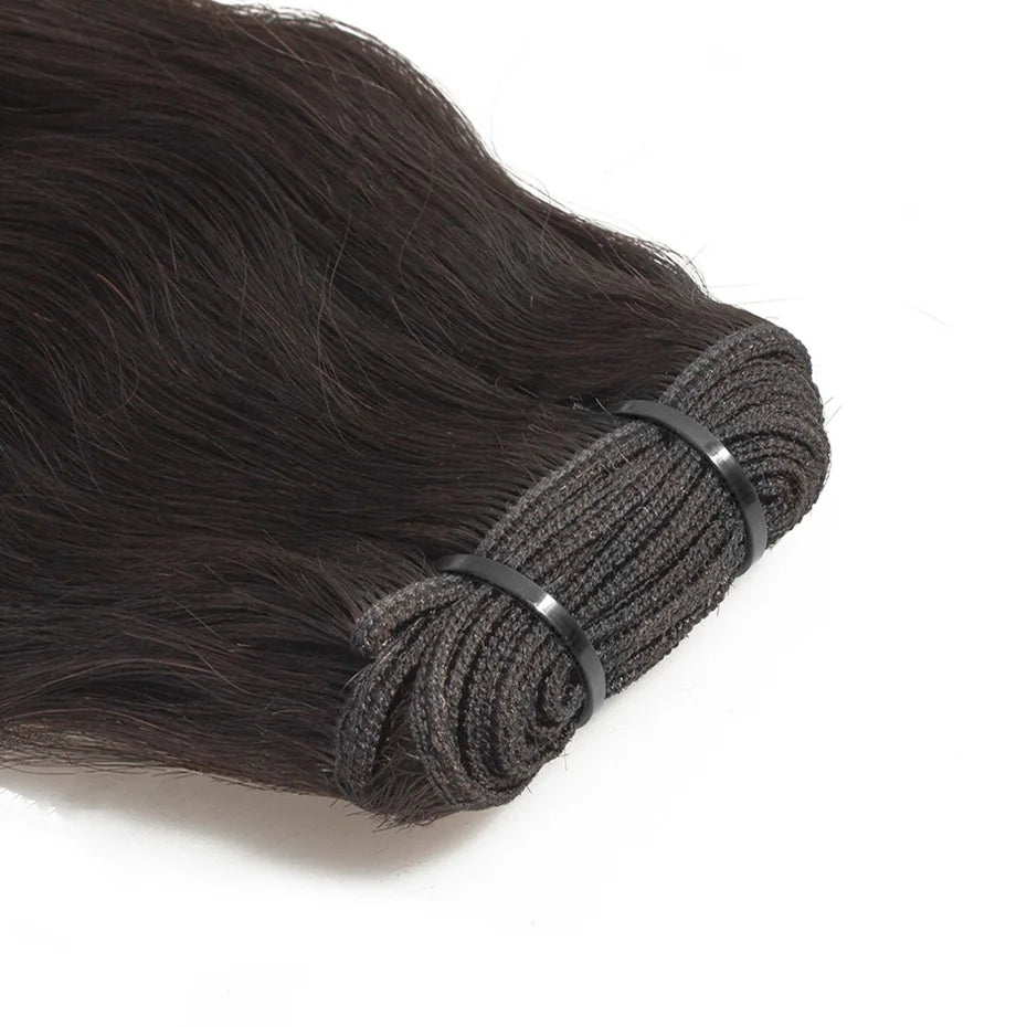 30-34 Inch Raw Virgin Straight Human Hair Bundles - 100% Natural Double Weft Extensions