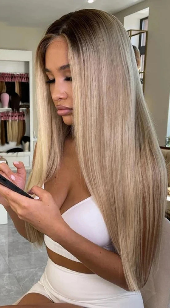 Curly T-Part Glueless Synthetic Lace Wig for Women – Natural Light Brown Lace, Comfortable & Affordable