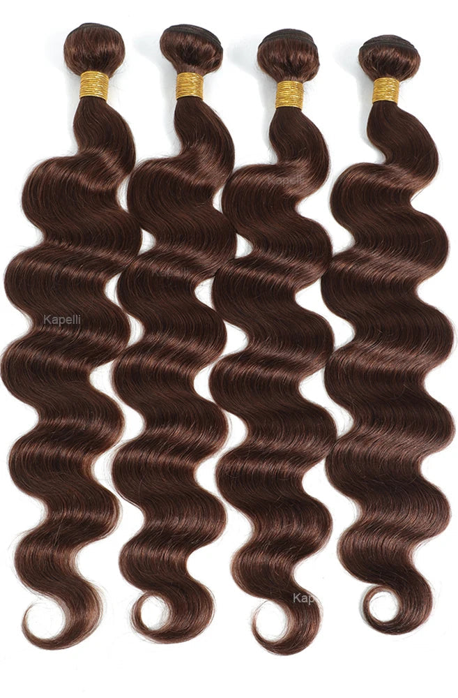 Kapelli 100% Human Body Wave Hair Bundles – No Shedding, Tangle-Free, Dyeable, Machine Double Weft