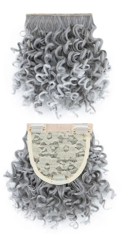 Natural-Looking Afro Clip-In Blunt Bangs – High-Temperature Synthetic Fiber, 6-8 Inch