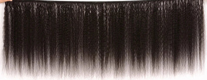 Kinky Straight Human Hair Bundles – 100% Natural, Machine Double Weft, Can Be Permed and Styled