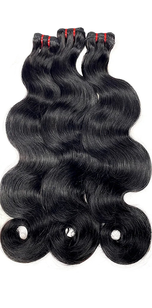 Premium Body Wave Human Hair Bundles – Machine Double Weft, Dyeable & Perm-Friendly