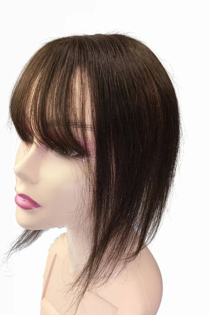 Invisible Human Hair Toppers for Women – 12-inch Thin Clip-in Wiglets for Mild Hair Loss & Grey Hair Coverage