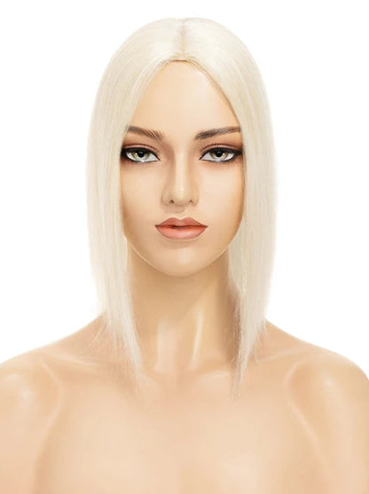 Silk Base Human Hair Toppers for Women – 100% Real Hair, Straight, Natural Volume