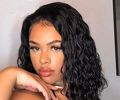 Premium Straight Lace Front Wig – Transparent Swiss Lace, Short Length (4-16 Inches), Customizable Color