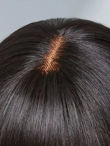 Premium Straight 100% Human Hair Wig – Customizable, Natural Look, Average Cap Size