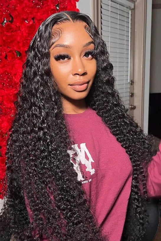 26+ Inch Deep Wave Human Hair Wig – 13x4, 13x6, 360 Lace Front & HD Lace Options