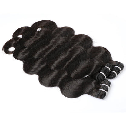 12A Malaysian Body Wave Virgin Hair Bundles - Natural Black, Soft & Long-Lasting