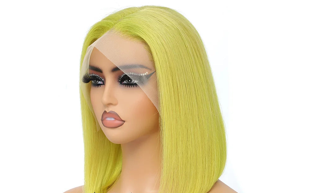 Straight Bob Lace Front Wig – 13x4 Frontal, HD Transparent Lace, Restyle & Curlable, 100% Human Hair