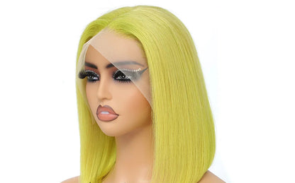 Straight Bob Lace Front Wig – 13x4 Frontal, HD Transparent Lace, Restyle & Curlable, 100% Human Hair