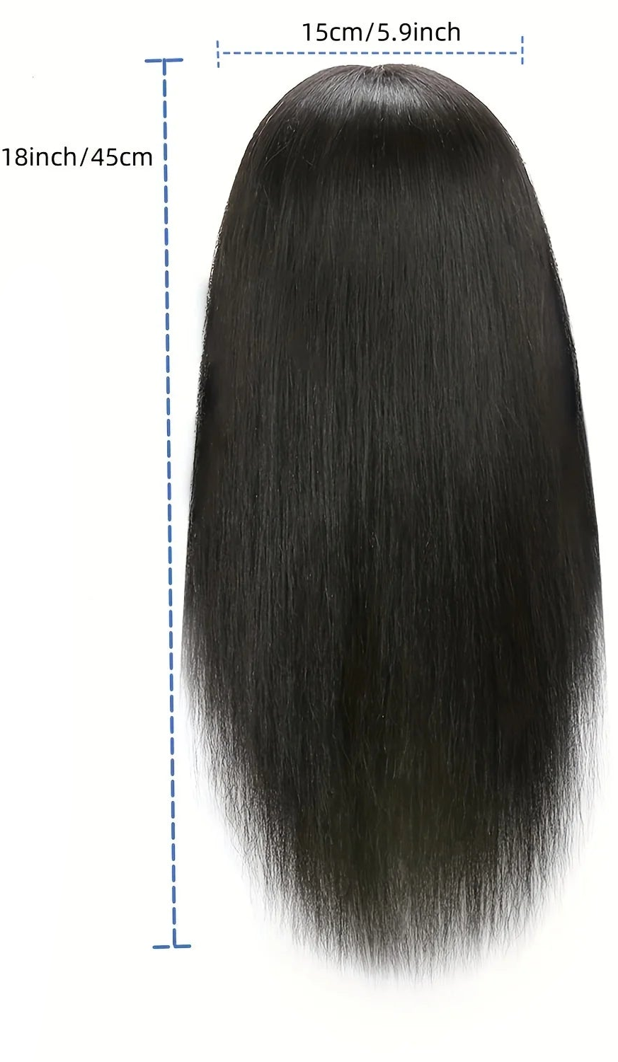 100% Real Hair Model Head for Hairdressing & Styling - 22-24 Inches with Thick 180% Density for Practice and Teaching