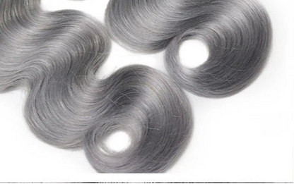 30-Inch Body Wave Human Hair Bundles – Silver/Gray 1B/11B Weave Extensions